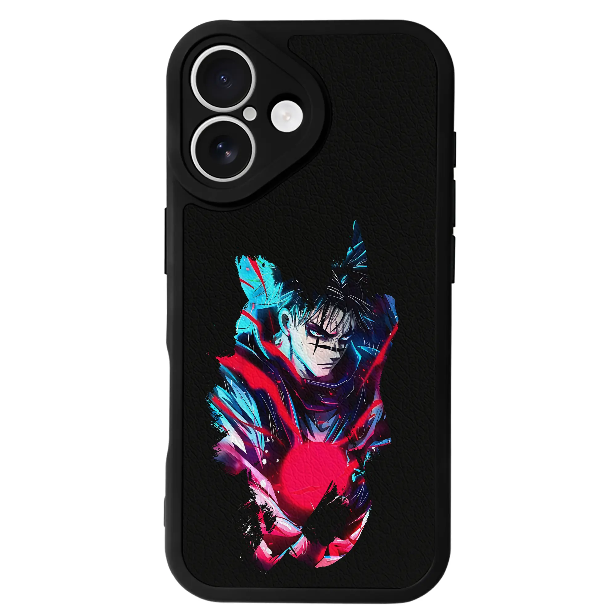 呪術廻戦 グッズ,脹相 - IPhone 16シリーズ対応 ・ シリコンスマホケース ・ レザー調 ・ 高精度フィット ・ 耐衝撃 ・ ワイヤレス充電対応 ・ 精密カット